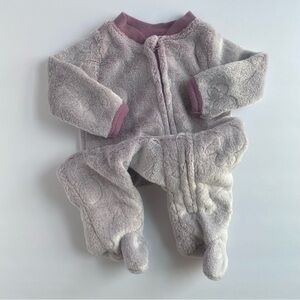 Disney Baby Minnie Mouse Purple Zip Up Onesie